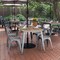 Flash Furniture 30x60 Table Brown Umbrella Top/Silver Steel Frame JJ-T146120-BRSL-GG - alternate 1